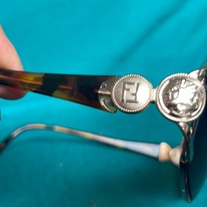 Fendi Optical Glasses with Logo brown gold rare excellent condition